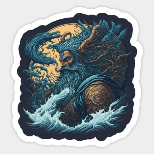 poseidon art Sticker